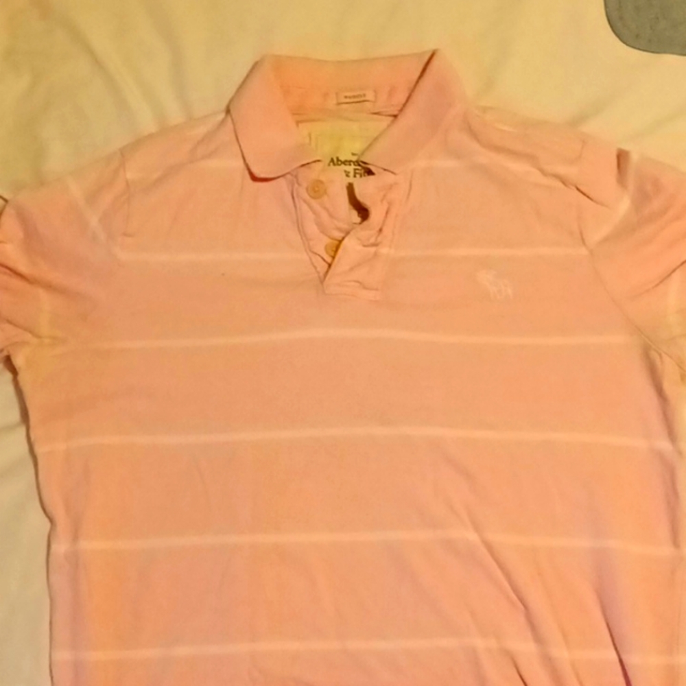 Abercrombie and Fitch Pink muscle polo, large